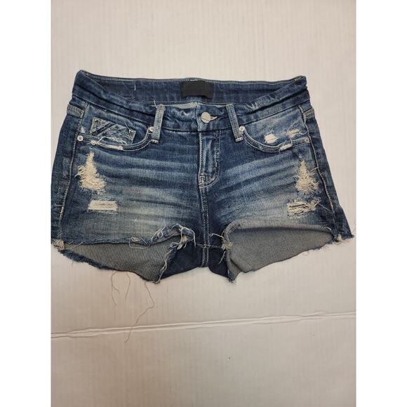 Buckle Black Jean Shorts Womens 24 Cut Off Distressed Stretch Fit No # 53 Beachy - Picture 1 of 9